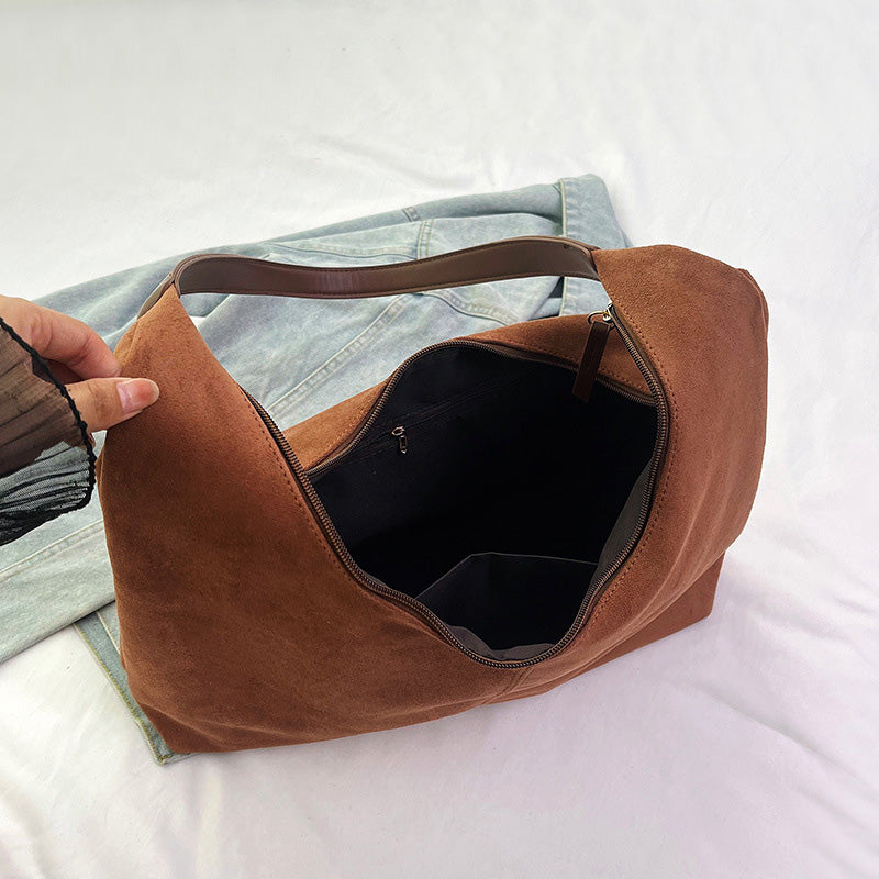 Suede commuter large capacity bag