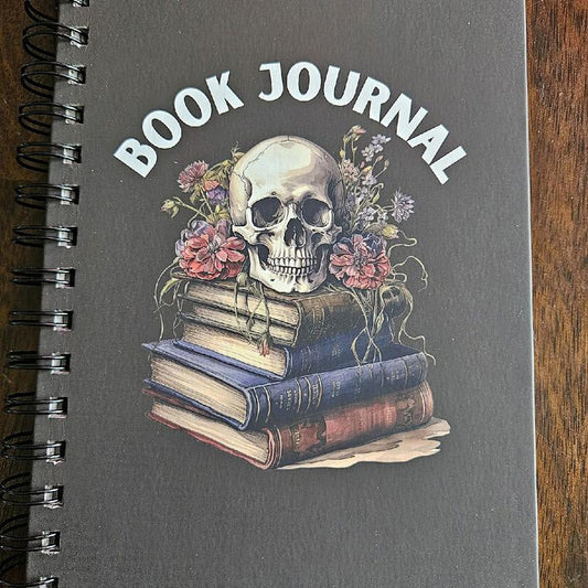 Skull colouring book journal